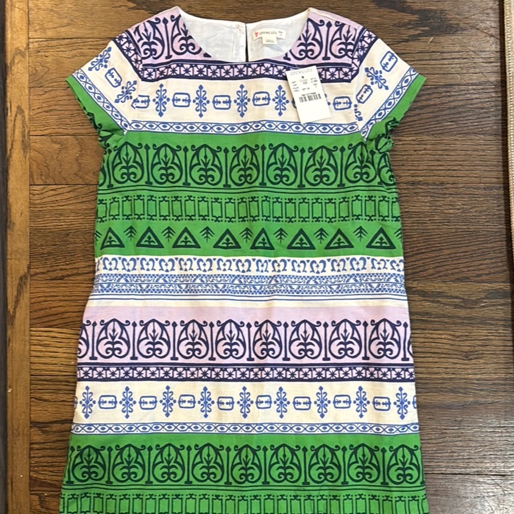 Crewcuts Green and Blue Patterned Dress